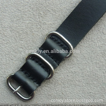 black leathe watch straps factory